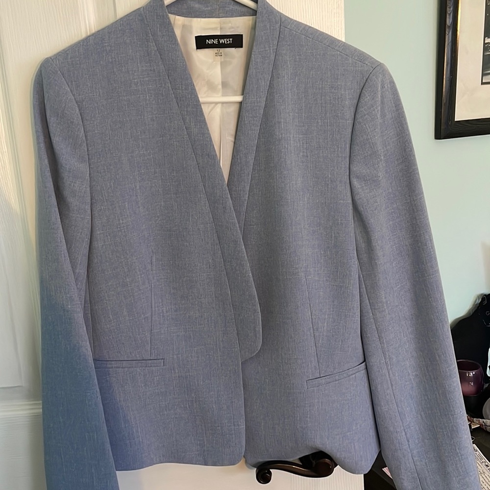 Nine West light blue spring blazer